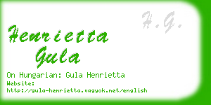 henrietta gula business card